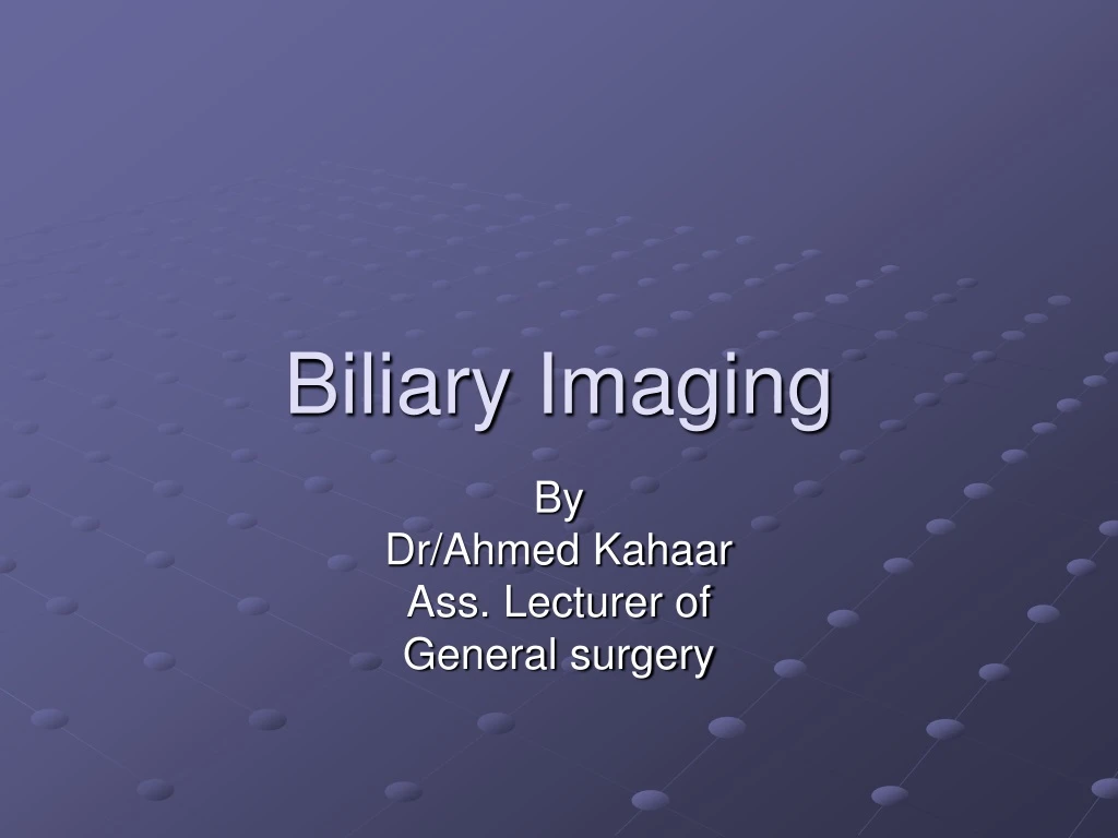 biliary imaging