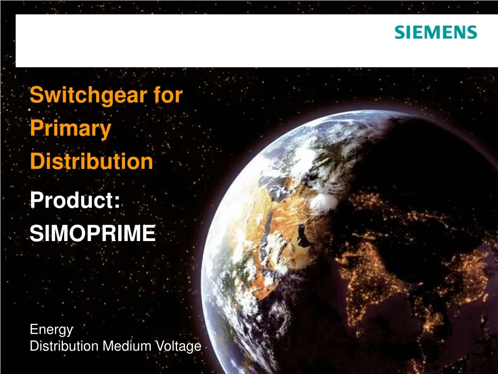 switchgear for primary distribution