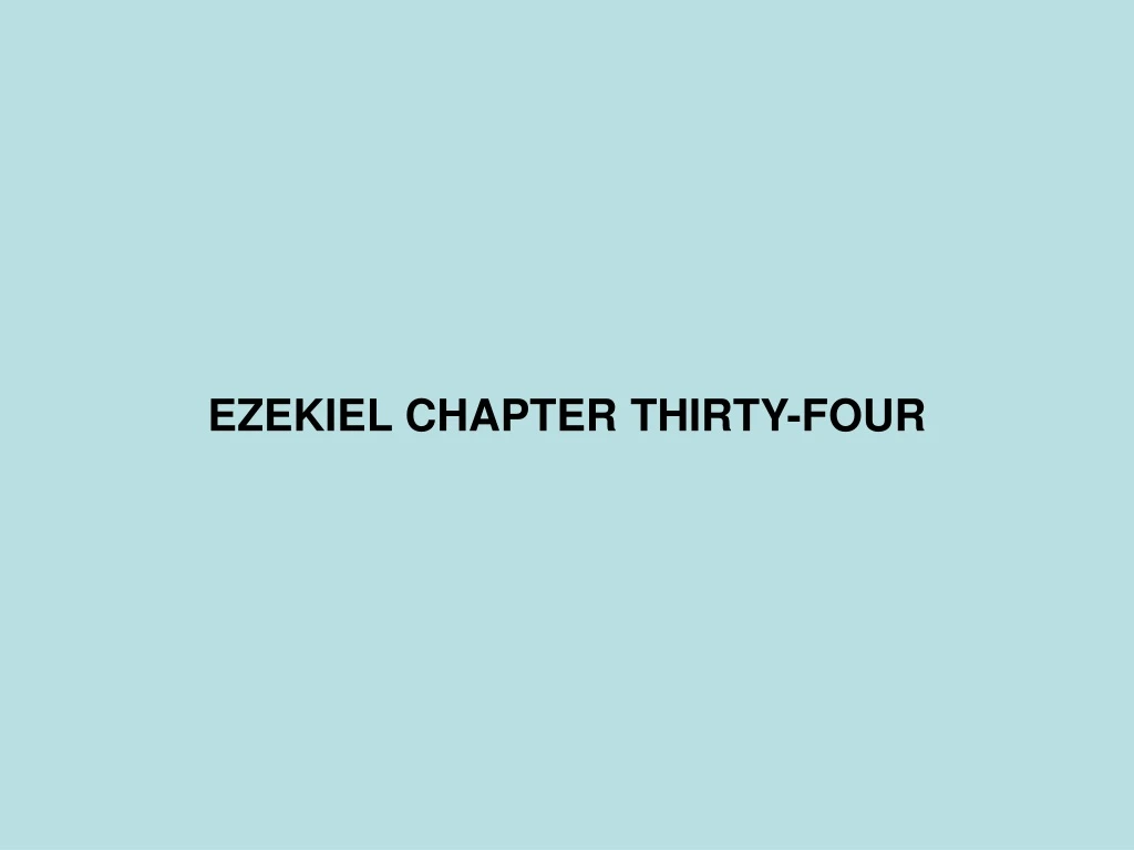 ezekiel chapter thirty four