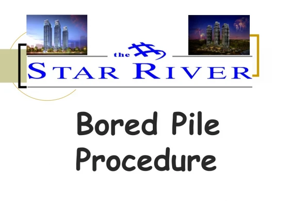 Bored Pile Procedure