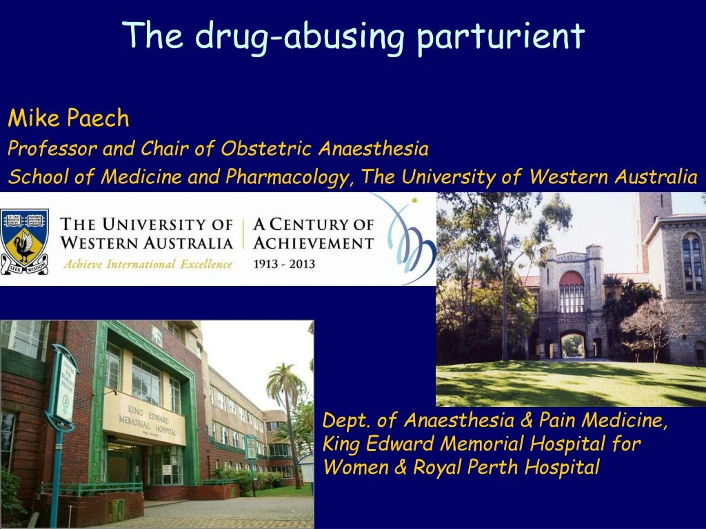 the drug abusing parturient