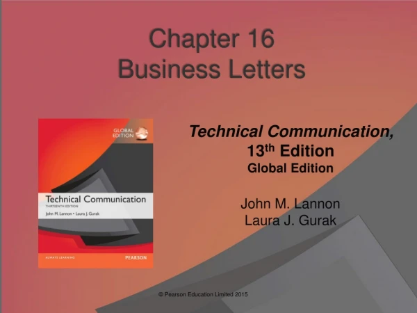 Chapter 16 Business Letters