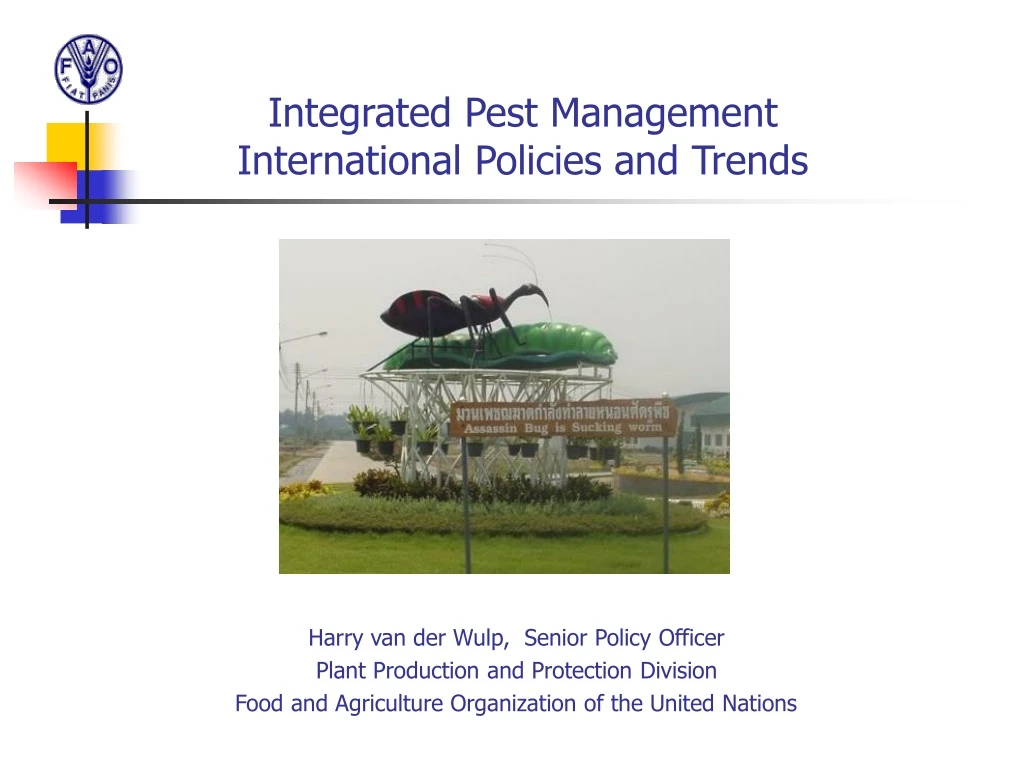 integrated pest management international policies and trends