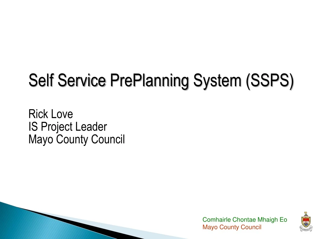 self service preplanning system ssps rick love