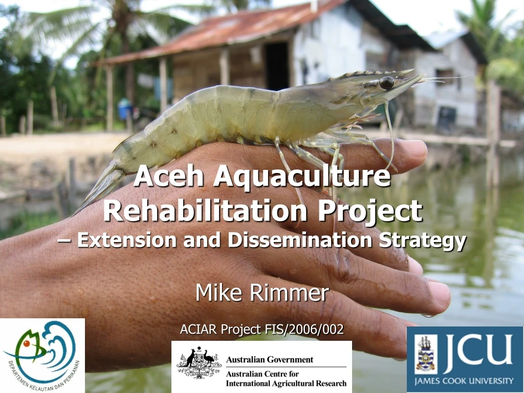 aceh aquaculture rehabilitation project extension and dissemination strategy