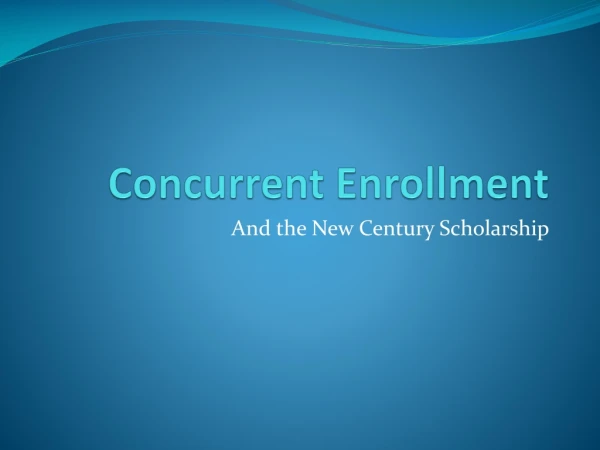 Concurrent Enrollment