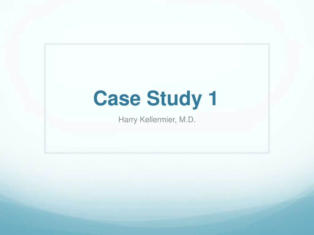 case study 1