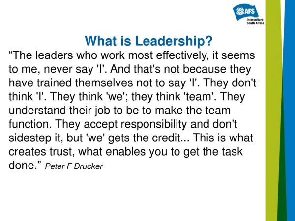 What is Leadership?