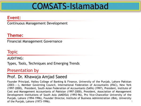 COMSATS-Islamabad