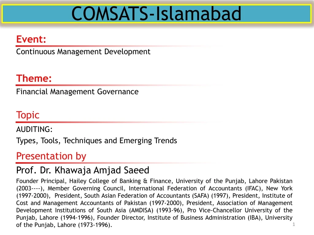 comsats islamabad