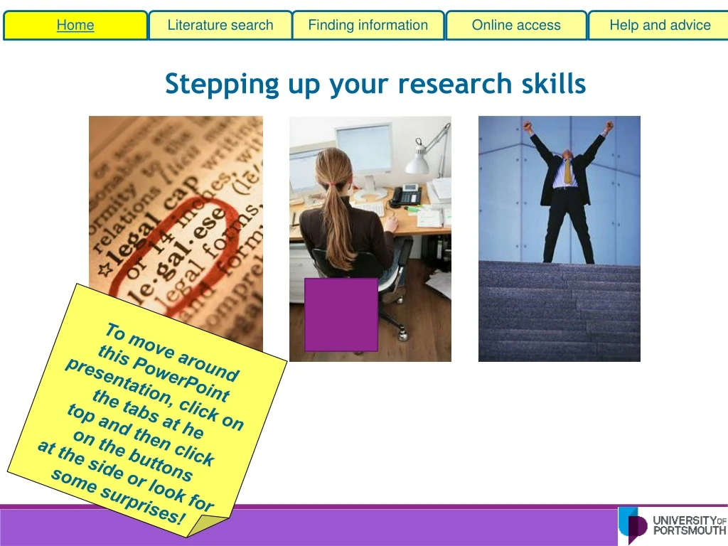 stepping up your research skills
