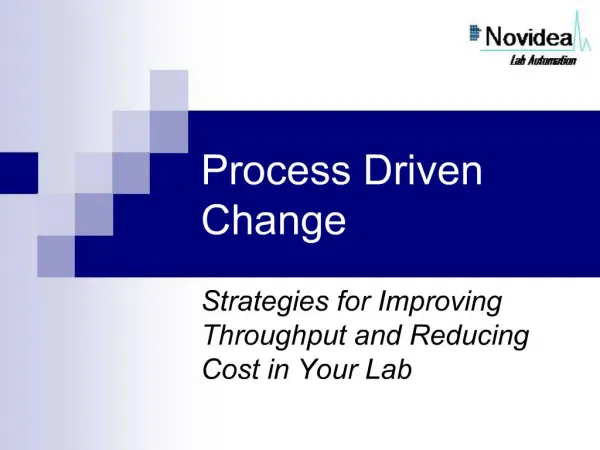 Process Driven Change