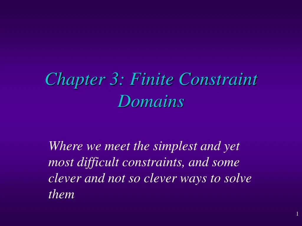 chapter 3 finite constraint domains