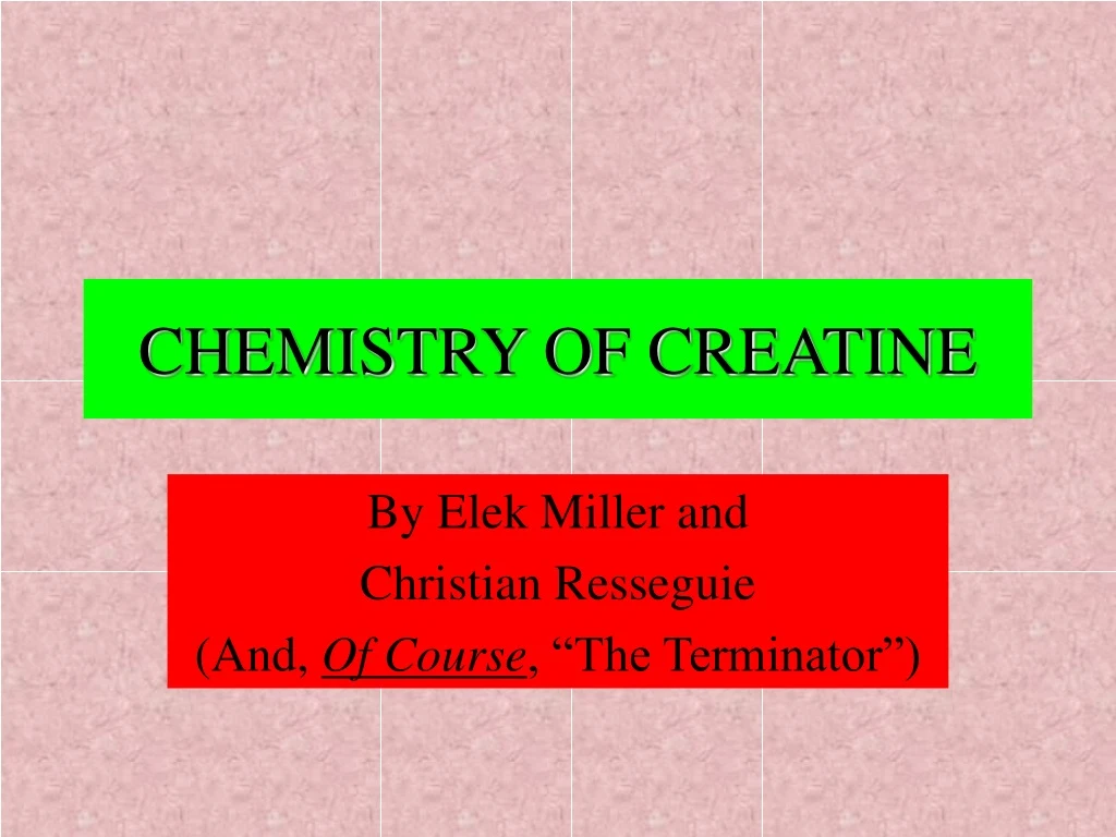 chemistry of creatine