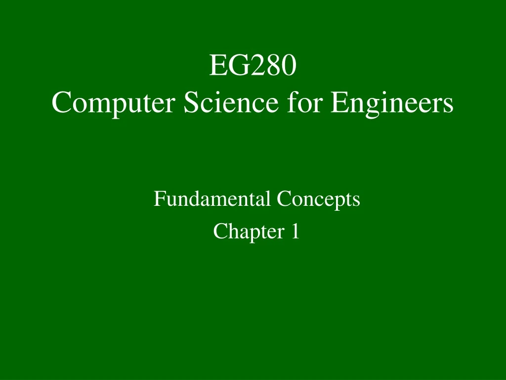 eg280 computer science for engineers