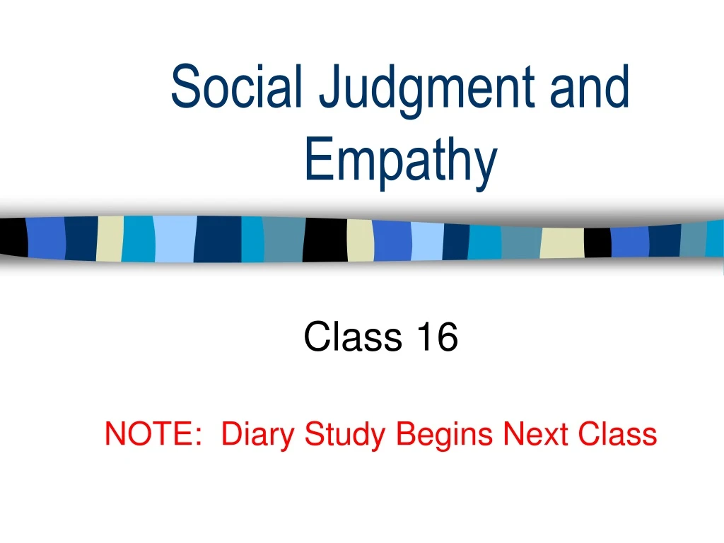 social judgment and empathy