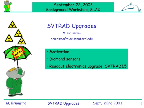 SVTRAD Upgrades M. Bruinsma bruinsma@slac.stanford