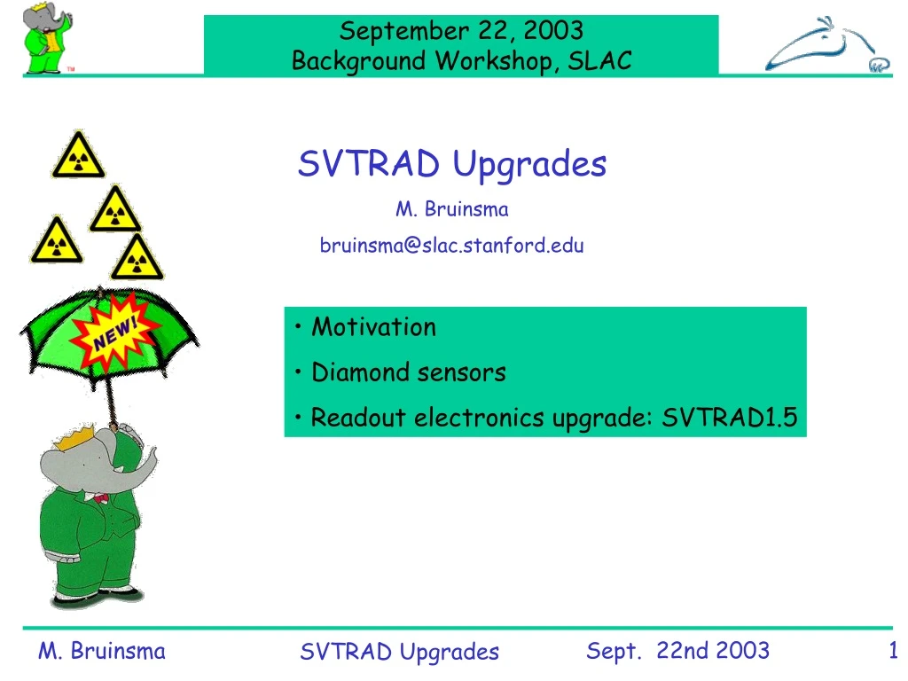 september 22 2003 background workshop slac