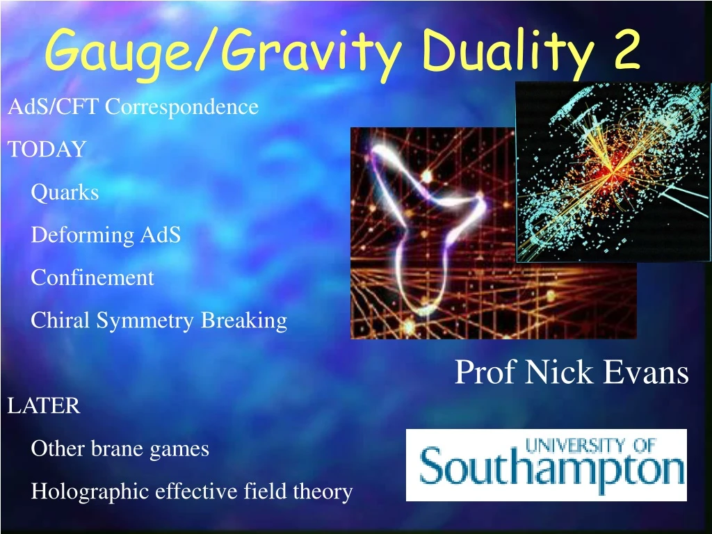 gauge gravity duality 2