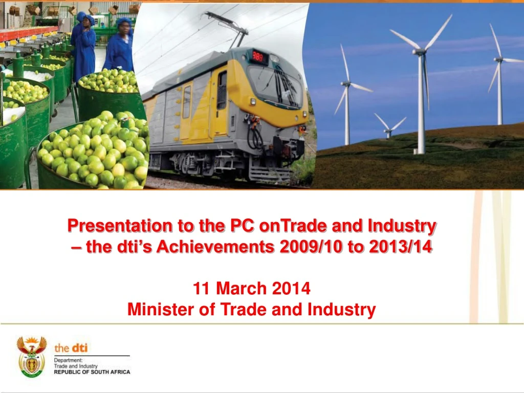 presentation to the pc ontrade and industry
