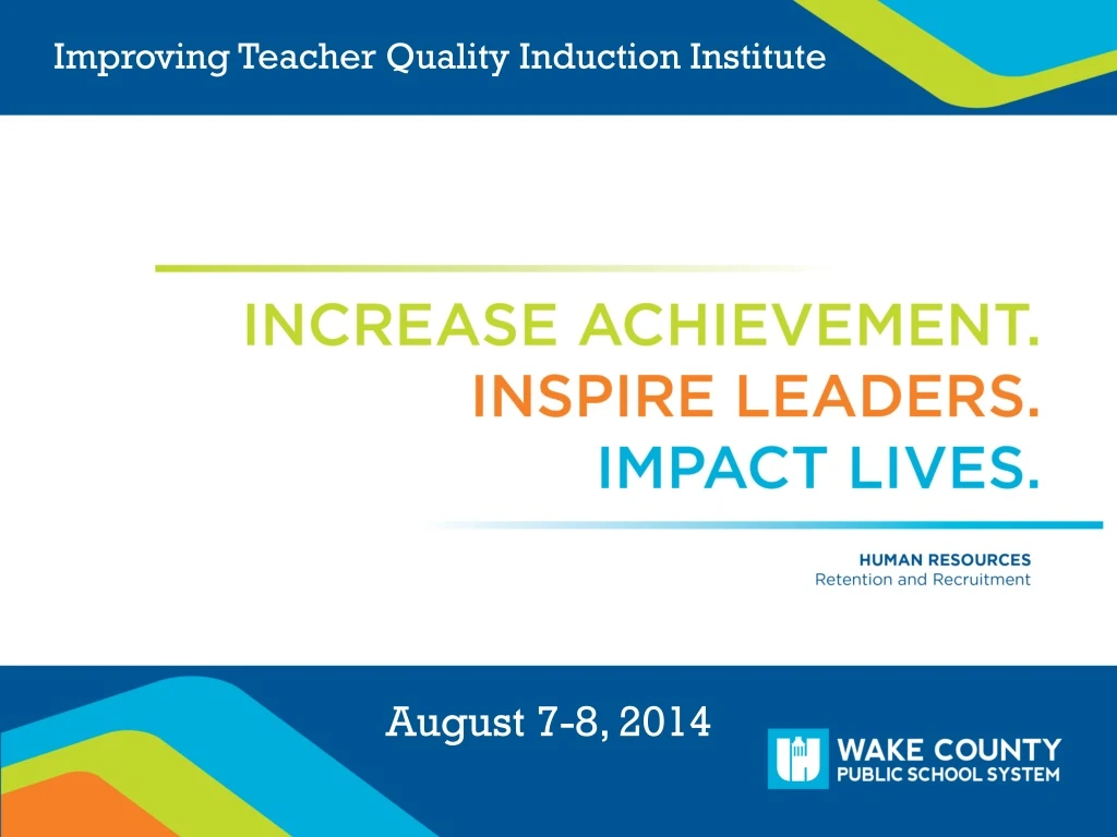 improving teacher quality induction institute