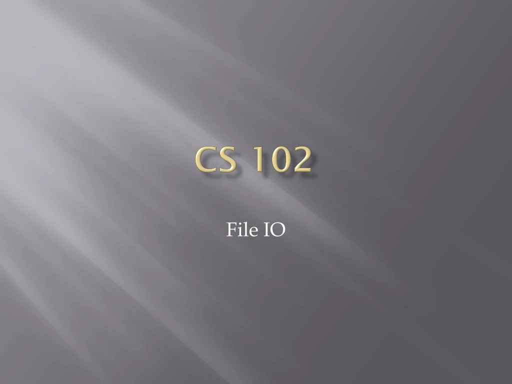 cs 102