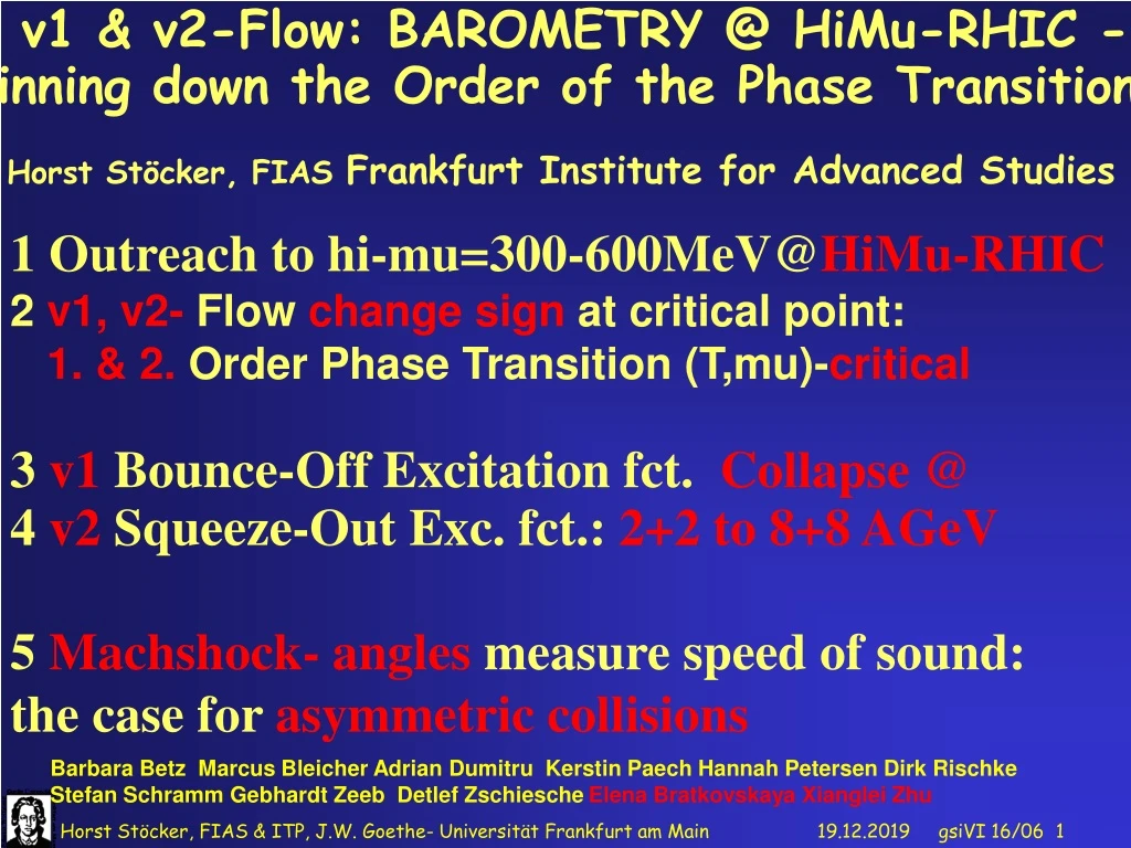 v1 v2 flow barometry @ himu rhic pinning down