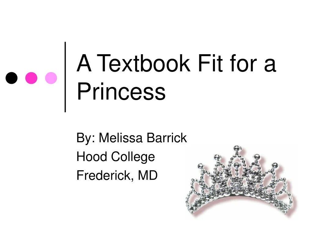 a textbook fit for a princess