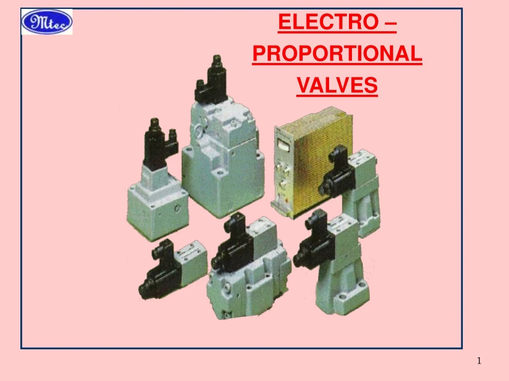electro proportional valves