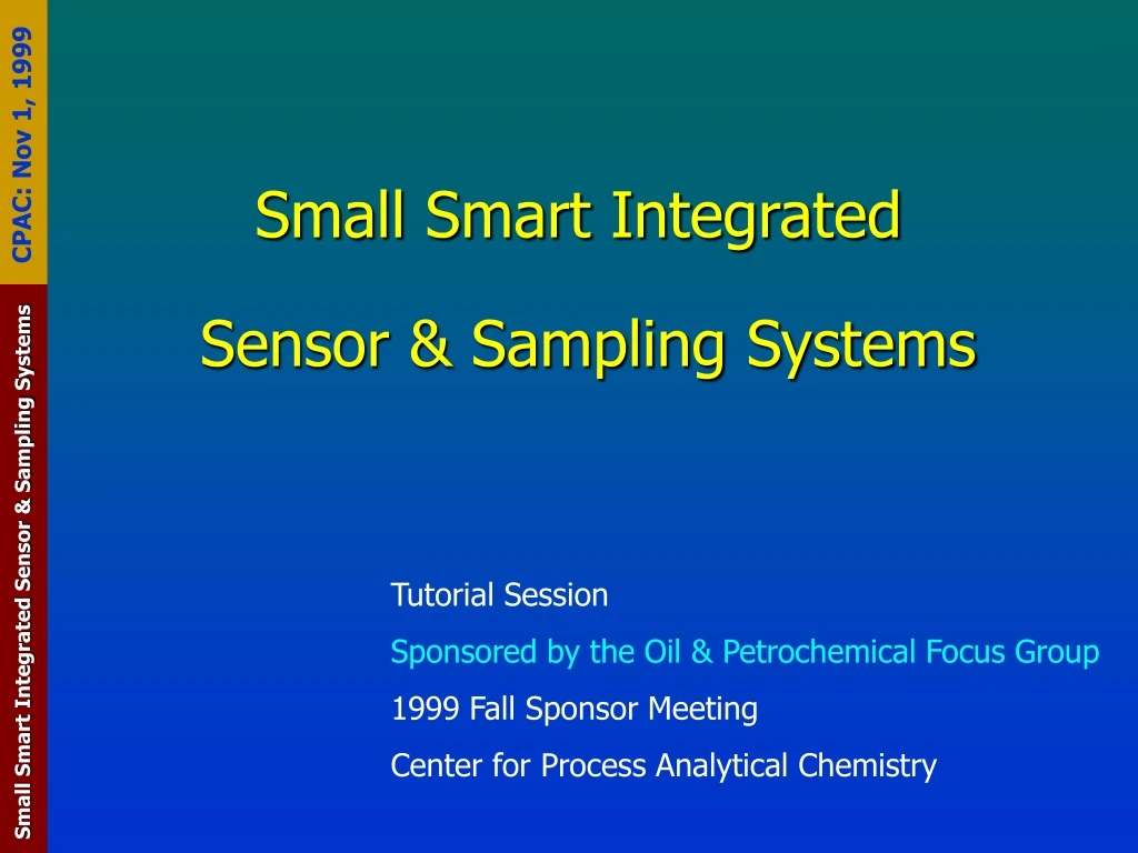 small smart integrated sensor sampling systems