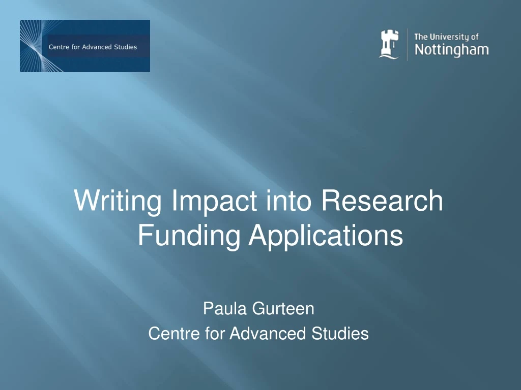 writing impact into research funding applications