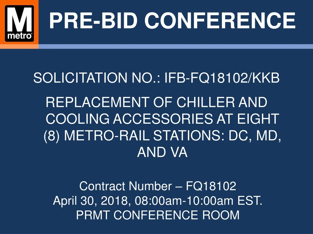 pre bid conference