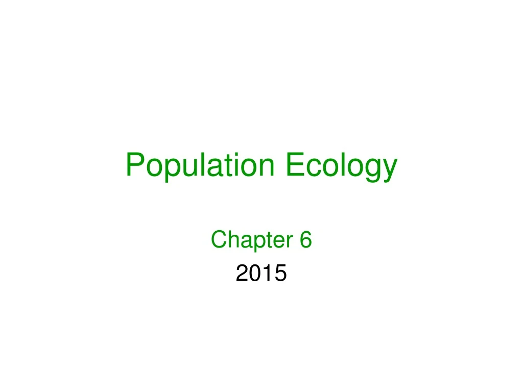 population ecology