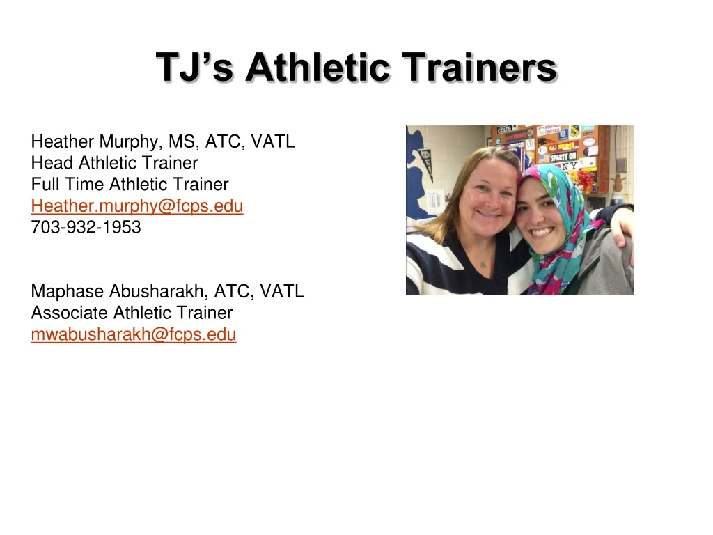 tj s athletic trainers