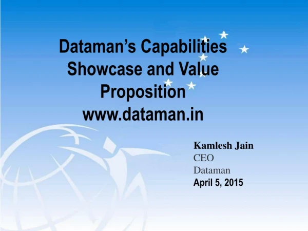 Dataman’s Capabilities Showcase and Value Proposition  dataman