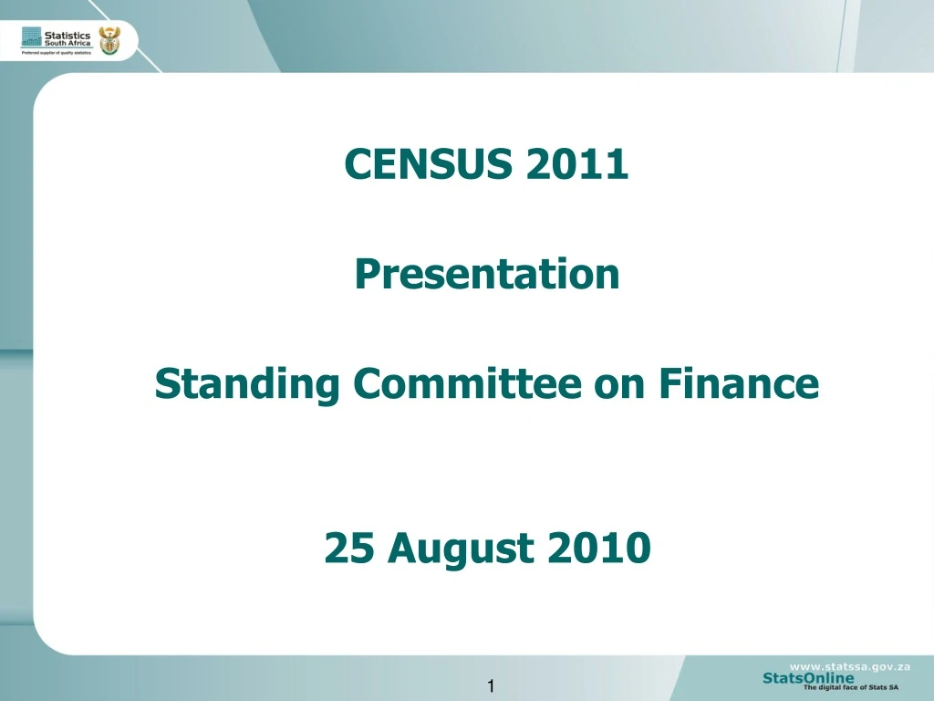 census 2011 presentation standing committee