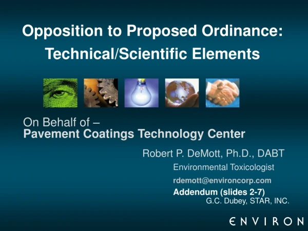 Opposition to Proposed Ordinance:  Technical/Scientific Elements