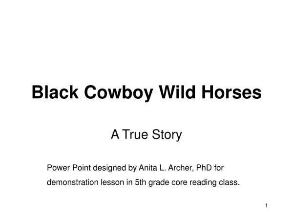 Black Cowboy Wild Horses