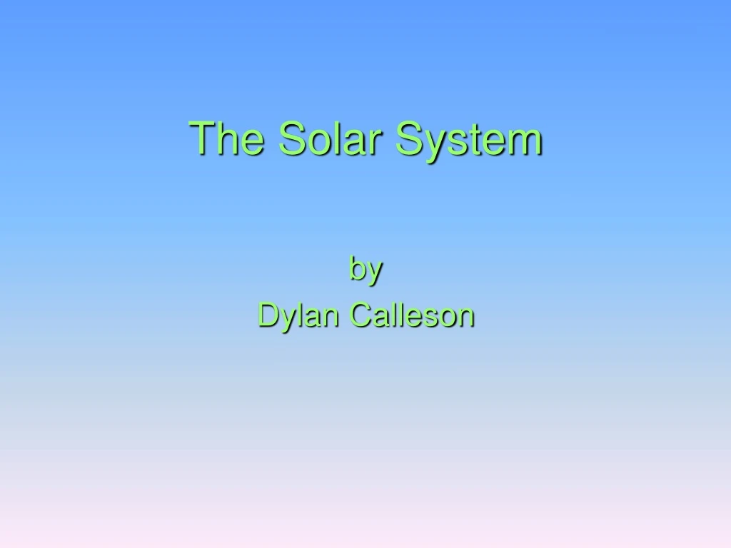 the solar system