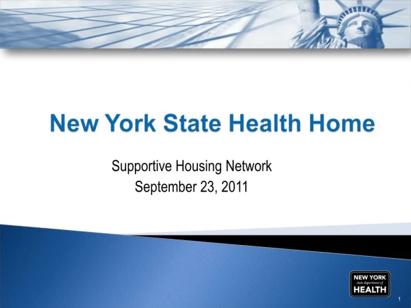 Supportive Housing Network September 23, 2011