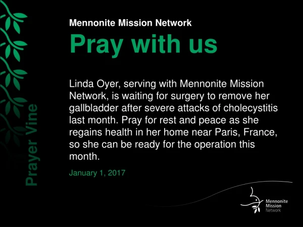 Mennonite Mission Network Pray with us