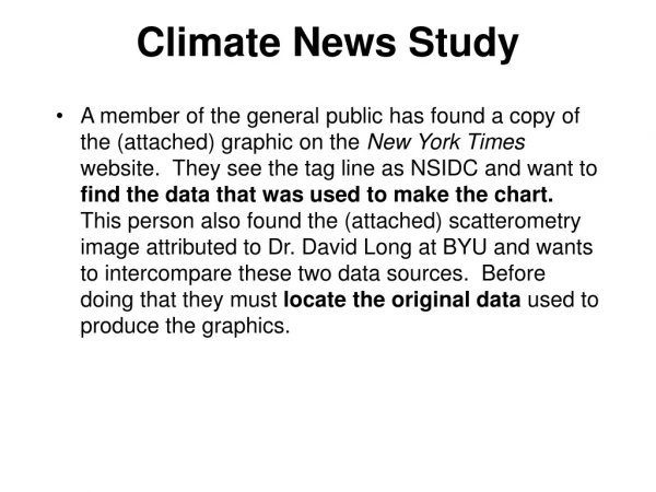 Climate News Study
