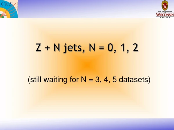 Z + N jets, N = 0, 1, 2