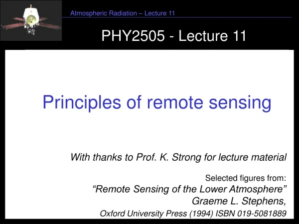 PHY2505 - Lecture 11