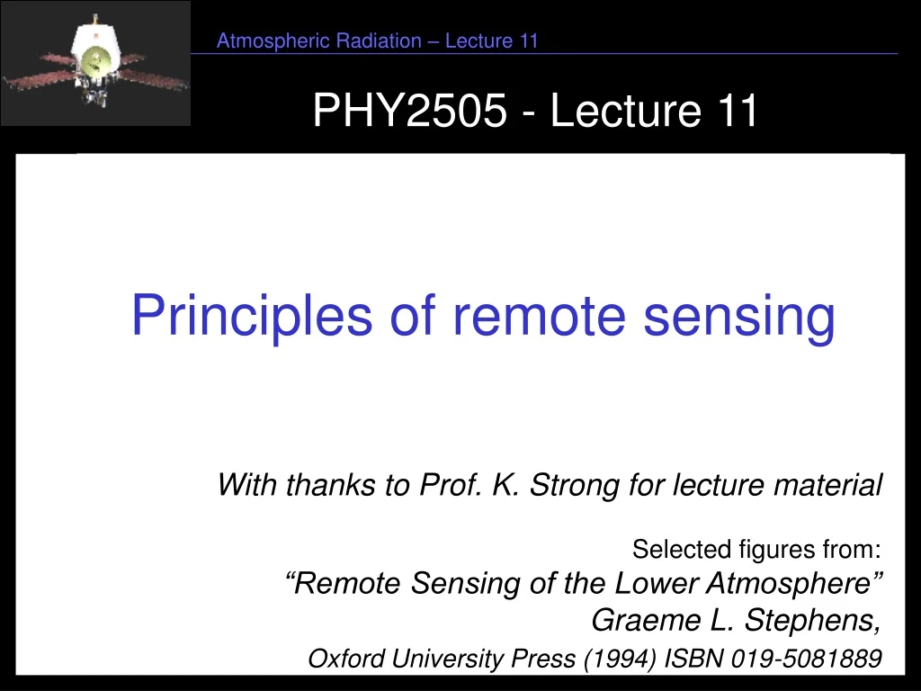 phy2505 lecture 11