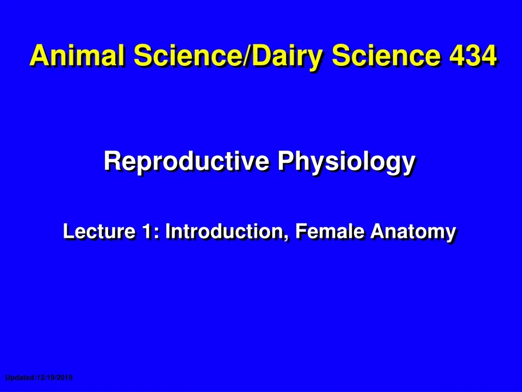 animal science dairy science 434