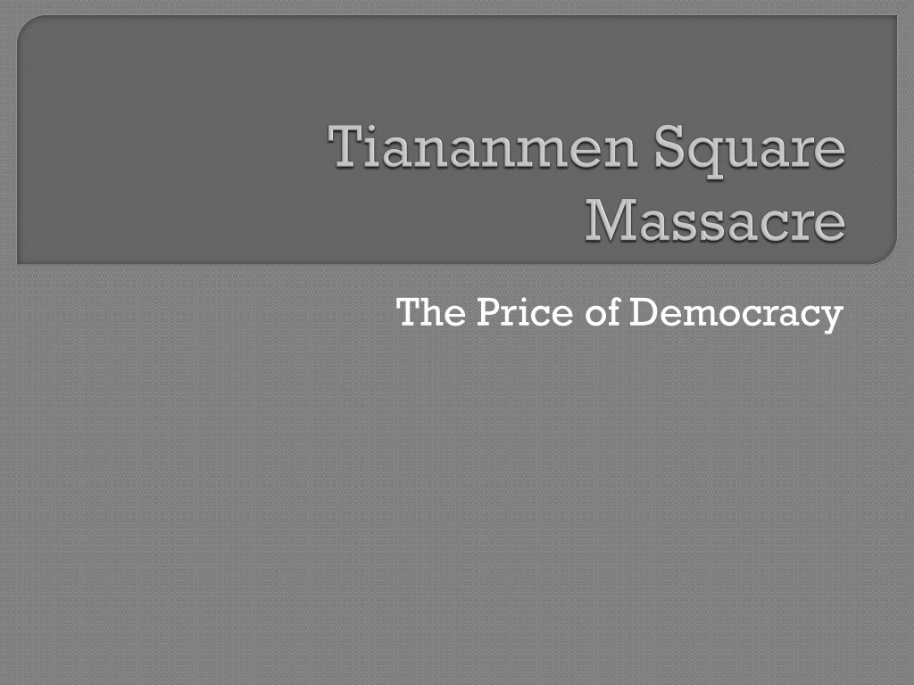 tiananmen square massacre