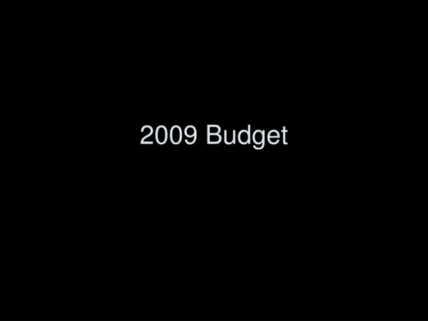 2009 Budget