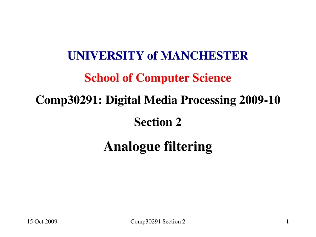 university of manchester school of computer