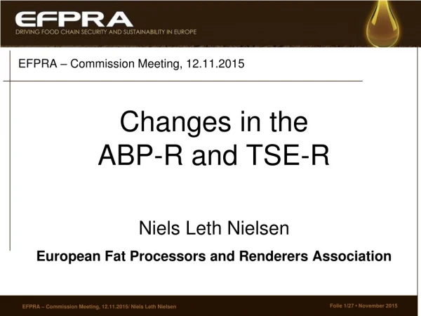 EFPRA – Commission Meeting, 12.11.2015